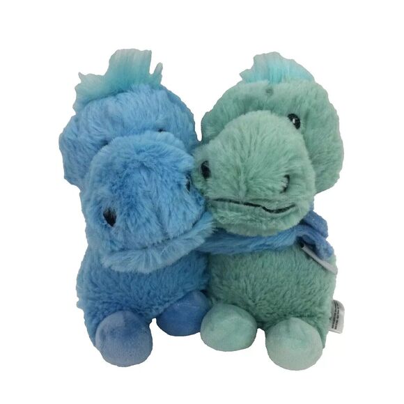 Cozy Hugs Warmies Twin Dinosaurs Plush Heatable Lavender Scented Stuffed Animals - Picture 2 of 6